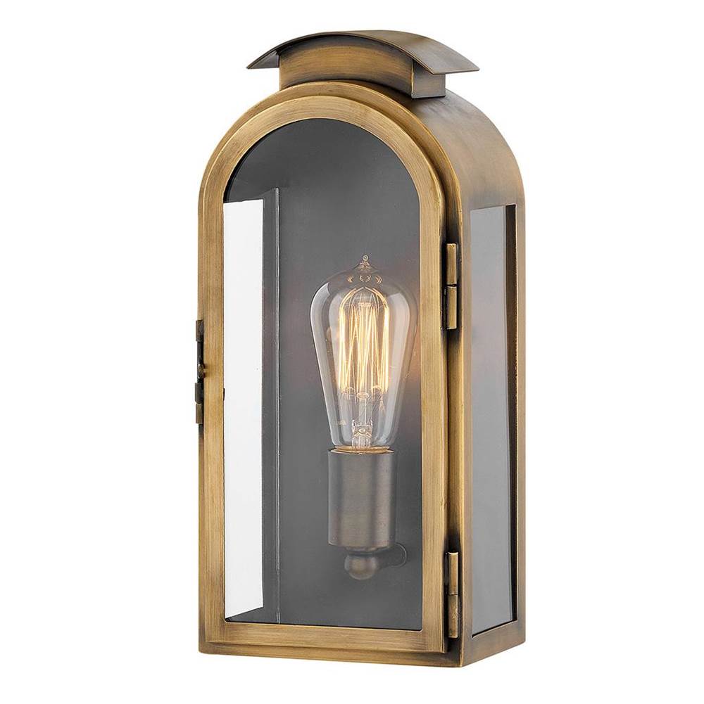 Hinkley Lighting 2520LS Light Antique Brass Small Wall Mount Lantern Image 1
