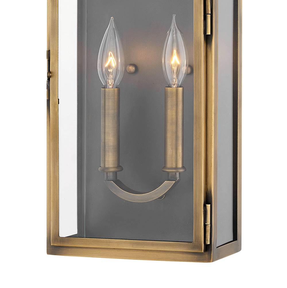 Hinkley Lighting 2524LS Light Antique Brass Medium Wall Mount Lantern Image 8