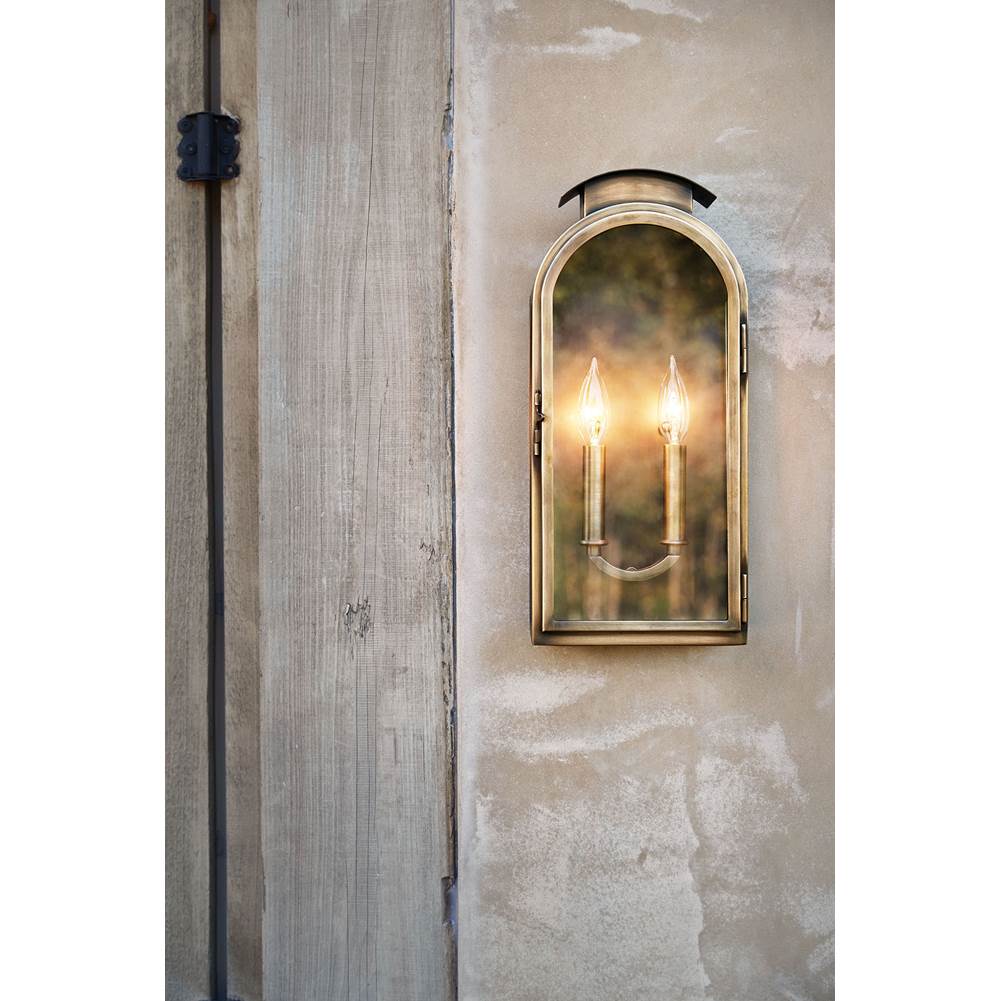 Hinkley Lighting 2524LS Light Antique Brass Medium Wall Mount Lantern Image 5