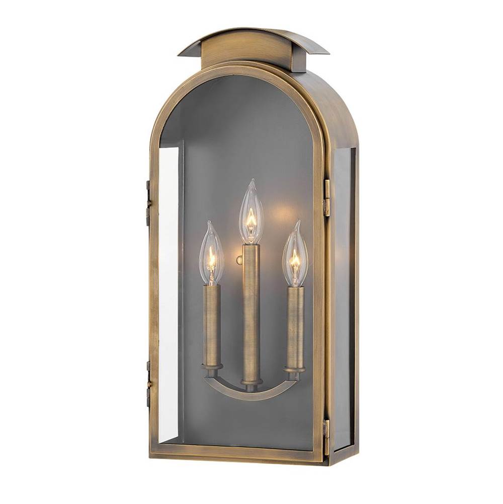 Hinkley Lighting 2525LS Light Antique Brass Large Wall Mount Lantern Image 1