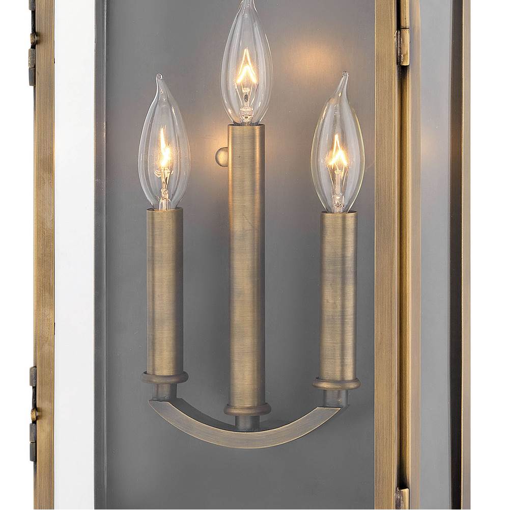 Hinkley Lighting 2525LS Light Antique Brass Large Wall Mount Lantern Image 6