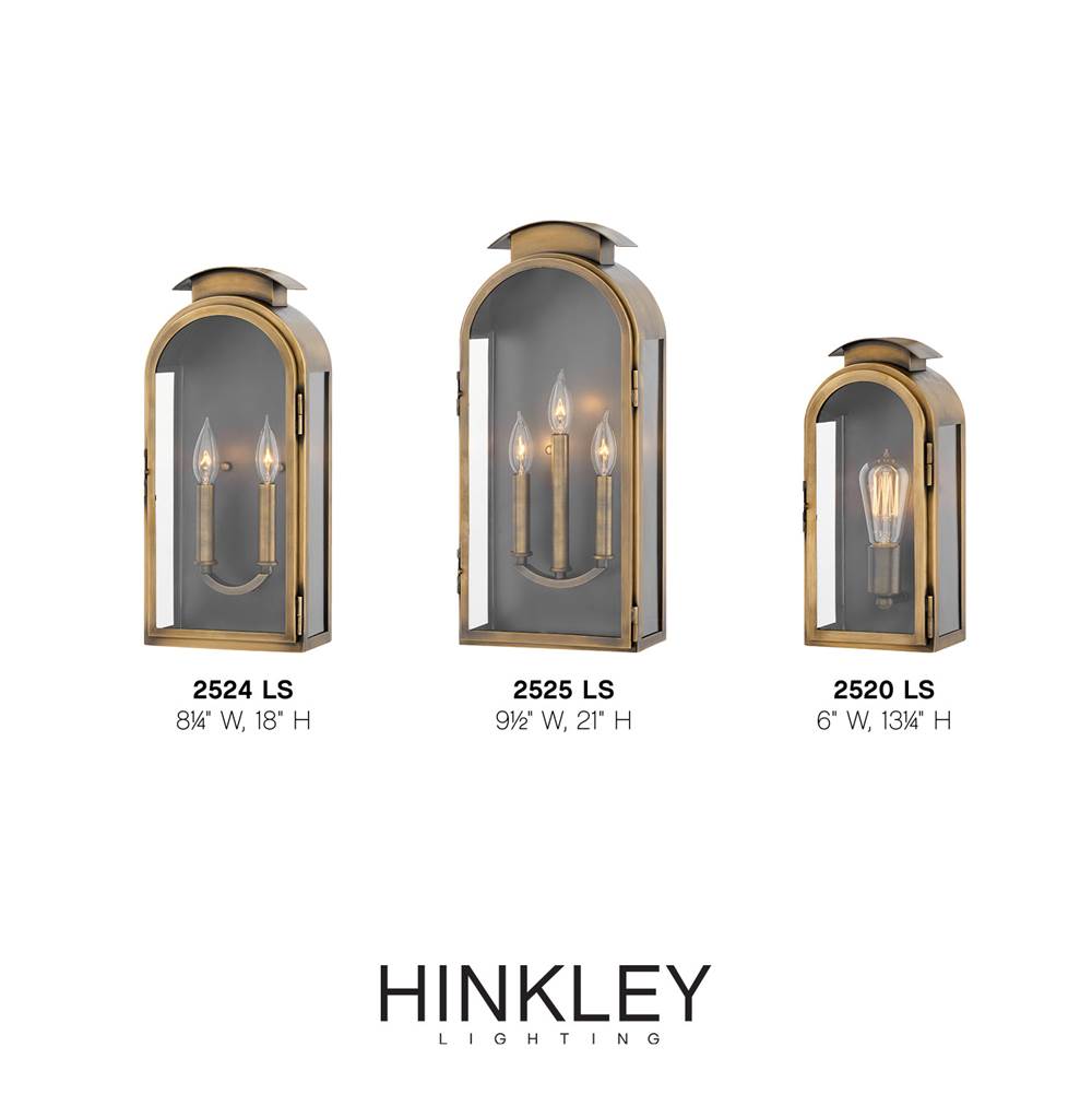 Hinkley Lighting 2525LS Light Antique Brass Large Wall Mount Lantern Image 2