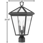 Hinkley Lighting 2561MB-LL Museum Black Medium Post Top Or Pier Mount Lantern Image 3