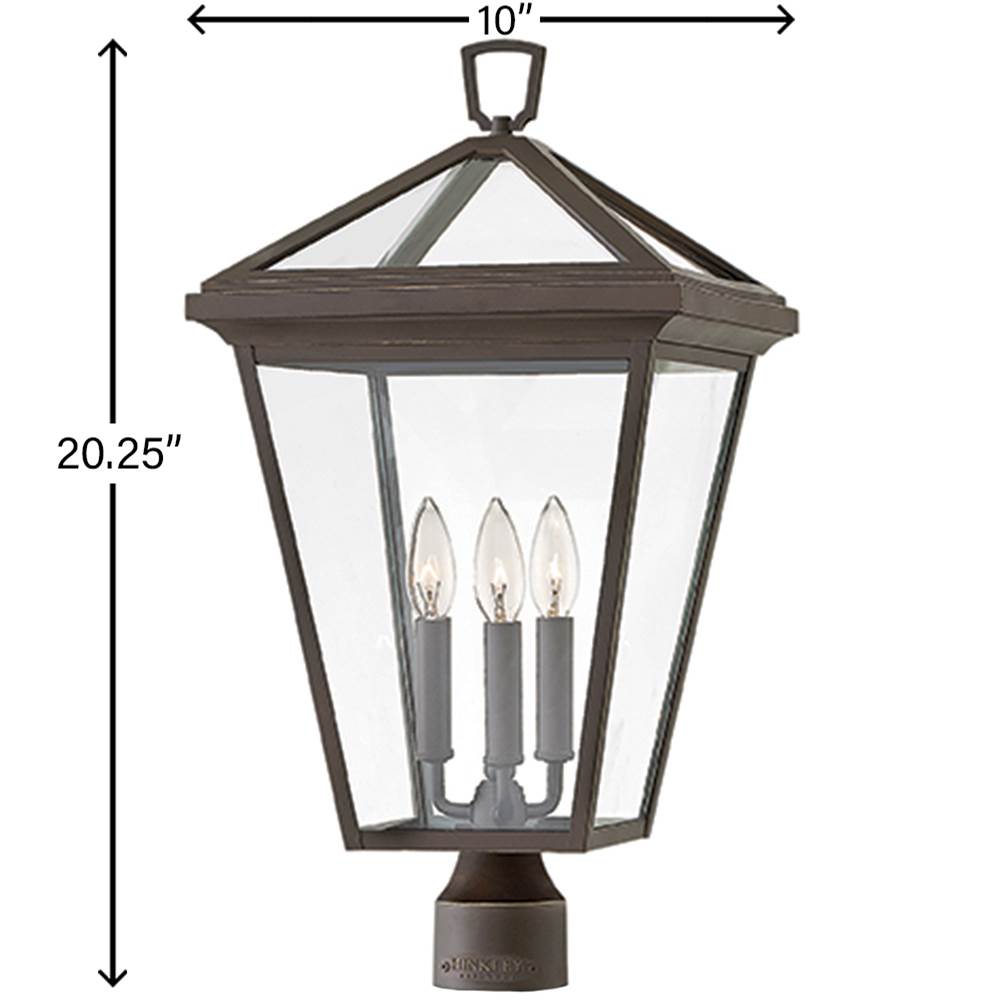 Hinkley Lighting 2561OZ-LL Oil Rubbed Bronze Medium Post Top Or Pier Mount Lantern Image 3
