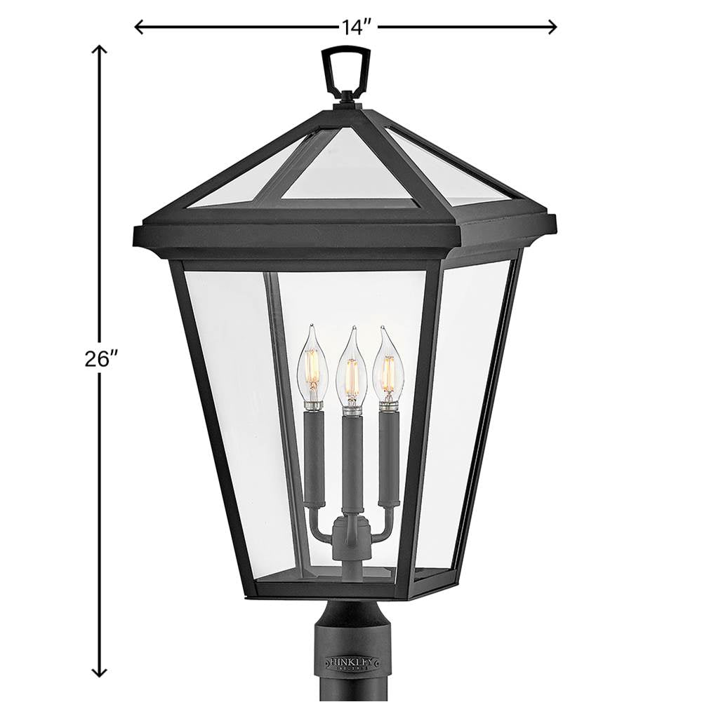 Hinkley Lighting 2563MB-LL Museum Black Large Post Top Or Pier Mount Lantern Image 3