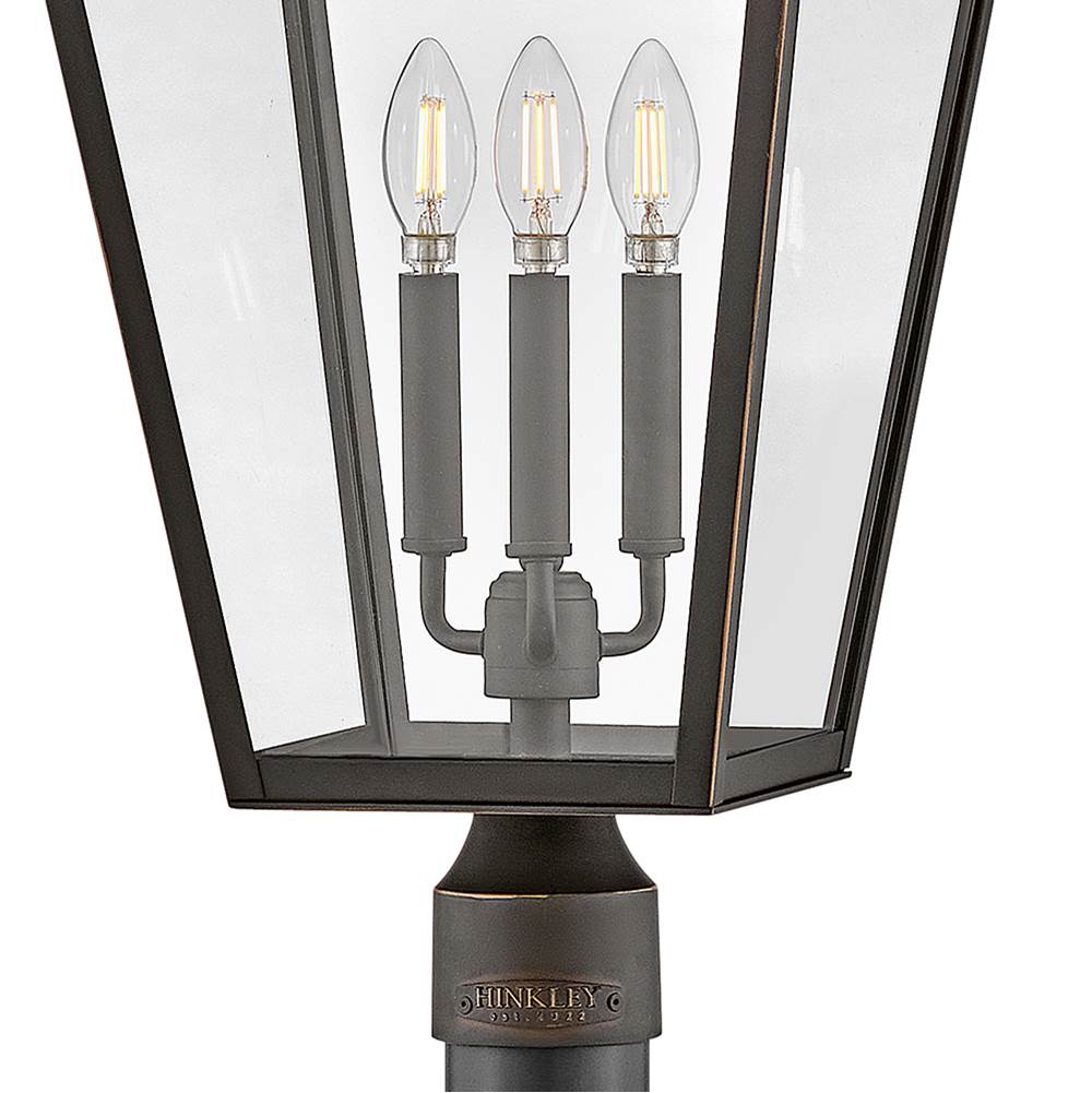Hinkley Lighting 2563OZ-LL Oil Rubbed Bronze Large Post Top Or Pier Mount Lantern Image 4
