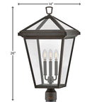 Hinkley Lighting 2563OZ-LL Oil Rubbed Bronze Large Post Top Or Pier Mount Lantern Image 3
