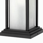 Hinkley Lighting 2576SK Satin Black Large Pier Mount Lantern Image 2