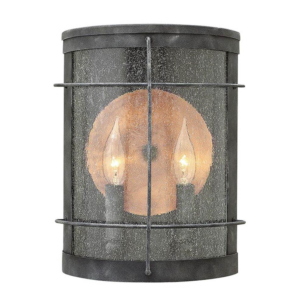 Hinkley Lighting 2624DZ Aged Zinc Medium Wall Mount Lantern Image 1