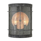 Hinkley Lighting 2624DZ Aged Zinc Medium Wall Mount Lantern Image 1