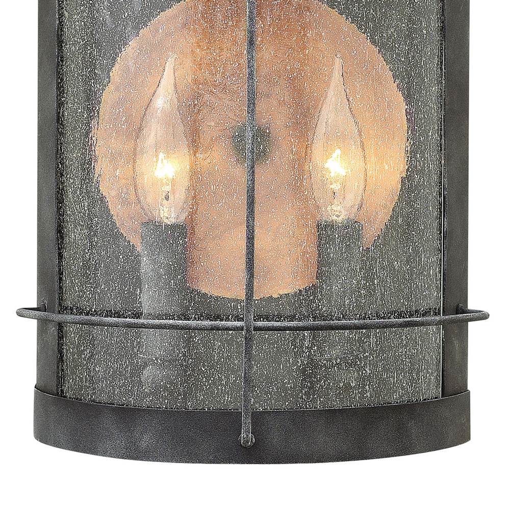 Hinkley Lighting 2624DZ Aged Zinc Medium Wall Mount Lantern Image 3