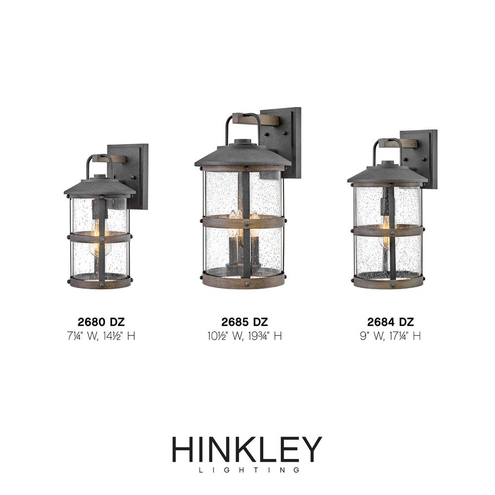 Hinkley Lighting 2685DZ Aged Zinc Large Wall Mount Lantern Image 2