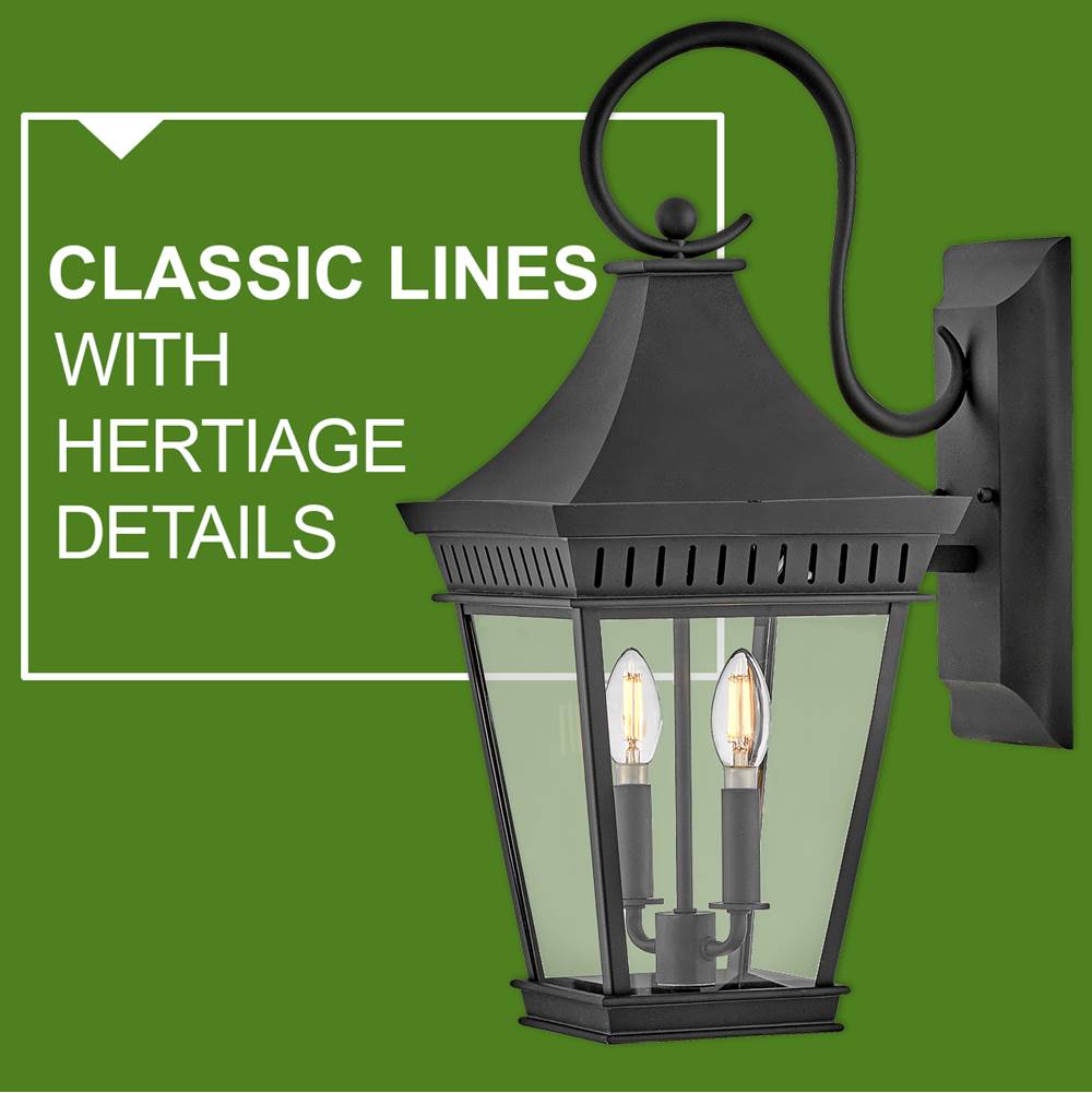 Hinkley Lighting 27090MB Museum Black Medium Wall Mount Lantern Image 3