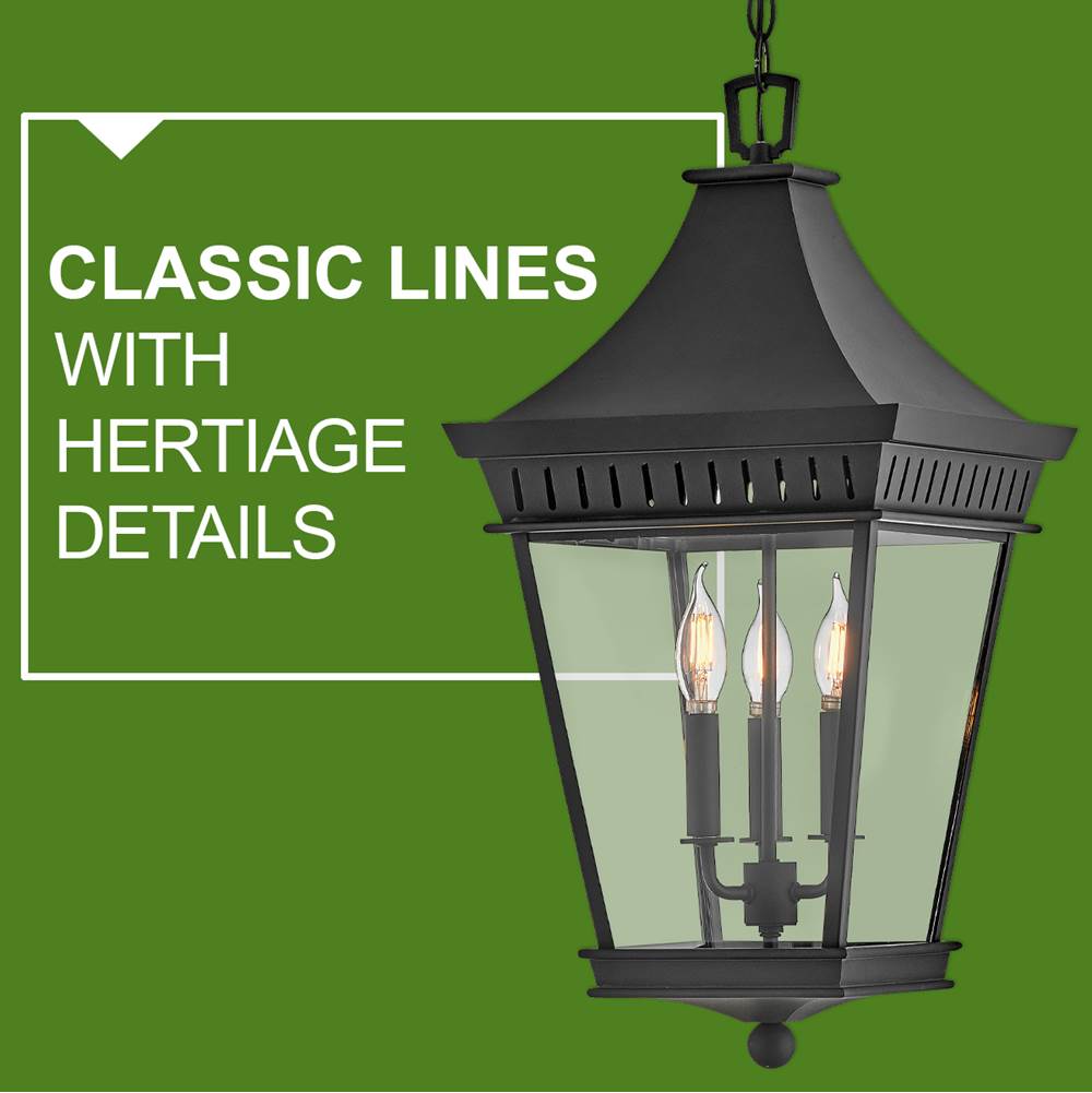 Hinkley Lighting 27092MB Museum Black Large Hanging Lantern Image 2