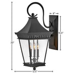 Hinkley Lighting 27094MB Museum Black Large Wall Mount Lantern Image 4