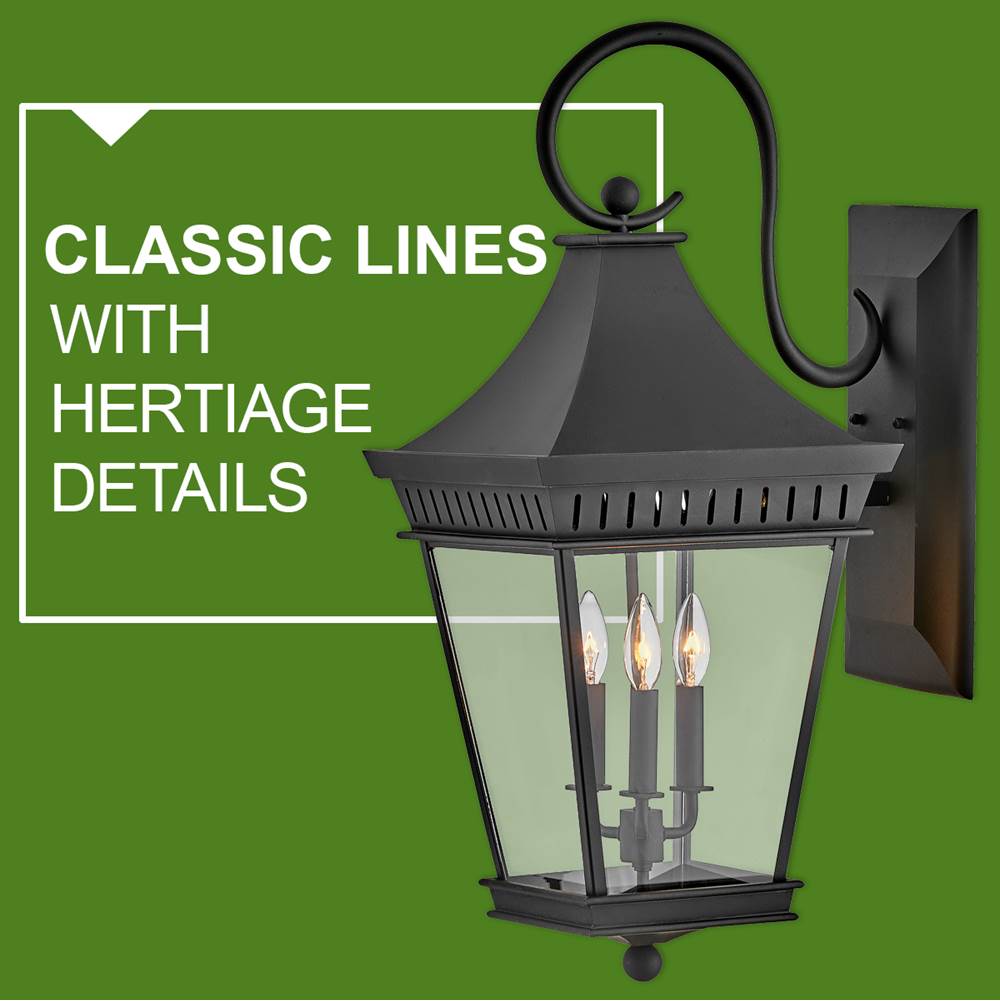 Hinkley Lighting 27094MB Museum Black Large Wall Mount Lantern Image 3