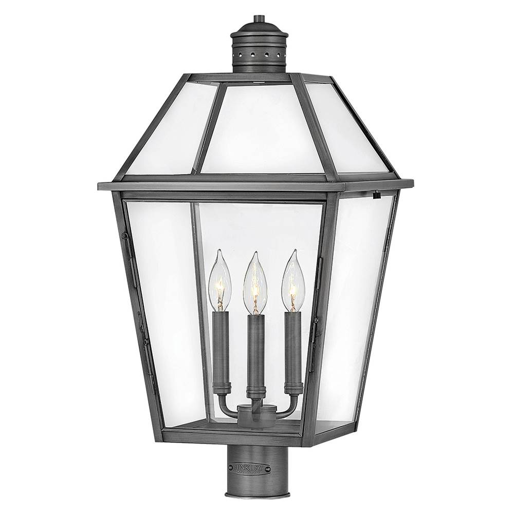 Hinkley Lighting 2771BLB Blackened Brass Medium Post Top Or Pier Mount Lantern Image 1