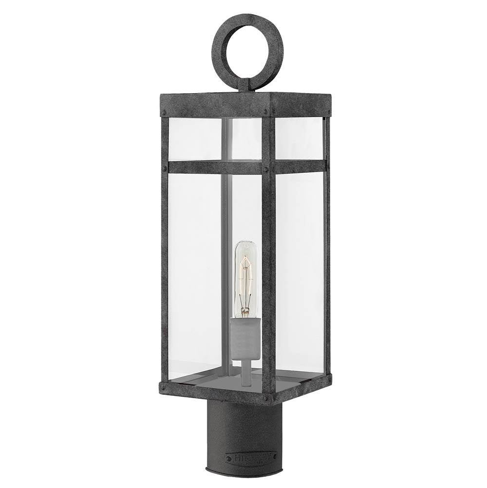 Hinkley Lighting 2801DZ-LL Aged Zinc Medium Post Top Or Pier Mount Lantern Image 1