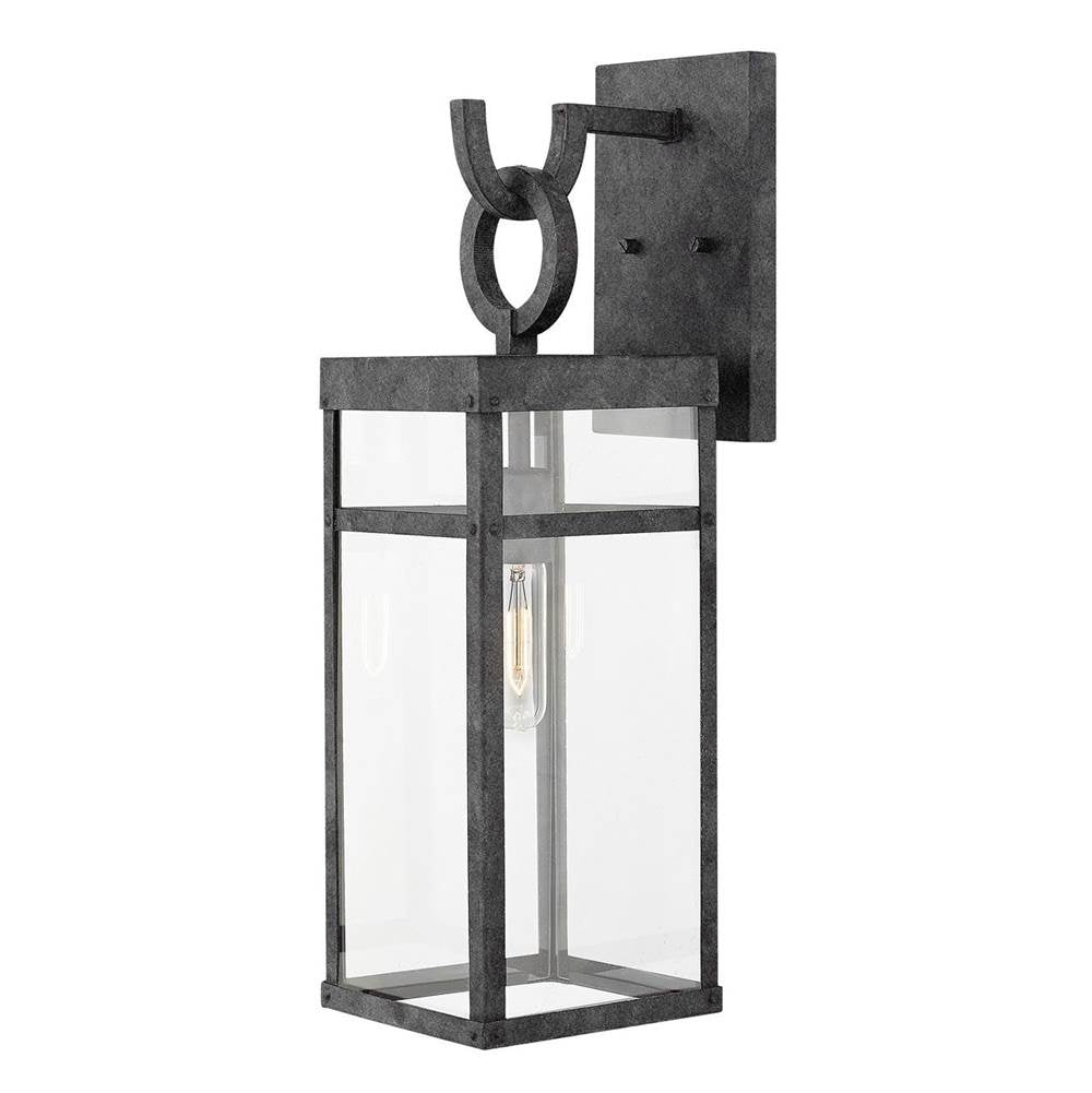 Hinkley Lighting 2804DZ-LL Aged Zinc Medium Wall Mount Lantern Image 1