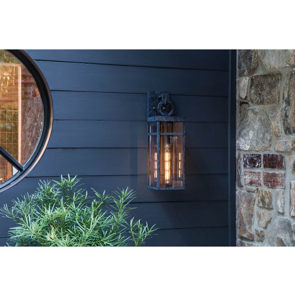 Hinkley Lighting 2804DZ-LL Aged Zinc Medium Wall Mount Lantern Image 2