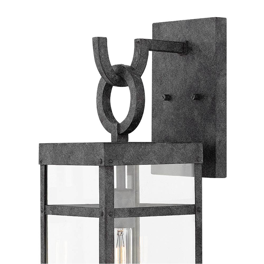 Hinkley Lighting 2804DZ Aged Zinc Medium Wall Mount Lantern Image 6
