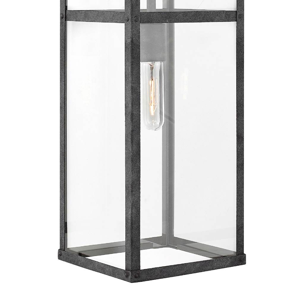 Hinkley Lighting 2805DZ-LL Aged Zinc Large Wall Mount Lantern Image 6