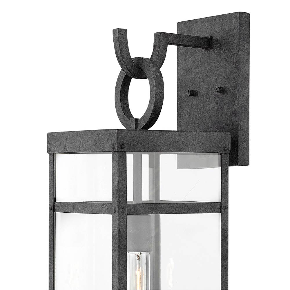 Hinkley Lighting 2805DZ Aged Zinc Large Wall Mount Lantern Image 8