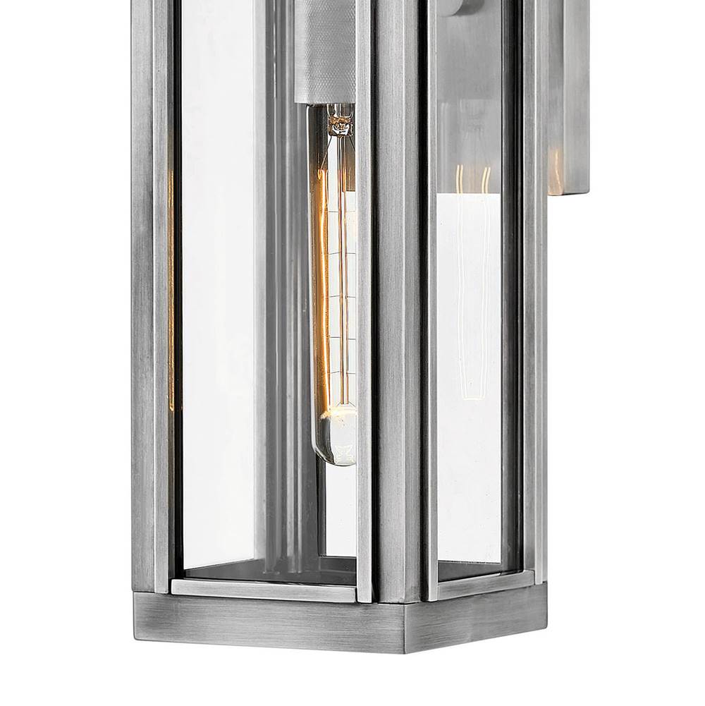 Hinkley Lighting 2840AL-LL Antique Brushed Aluminum Small Wall Mount Lantern Image 2