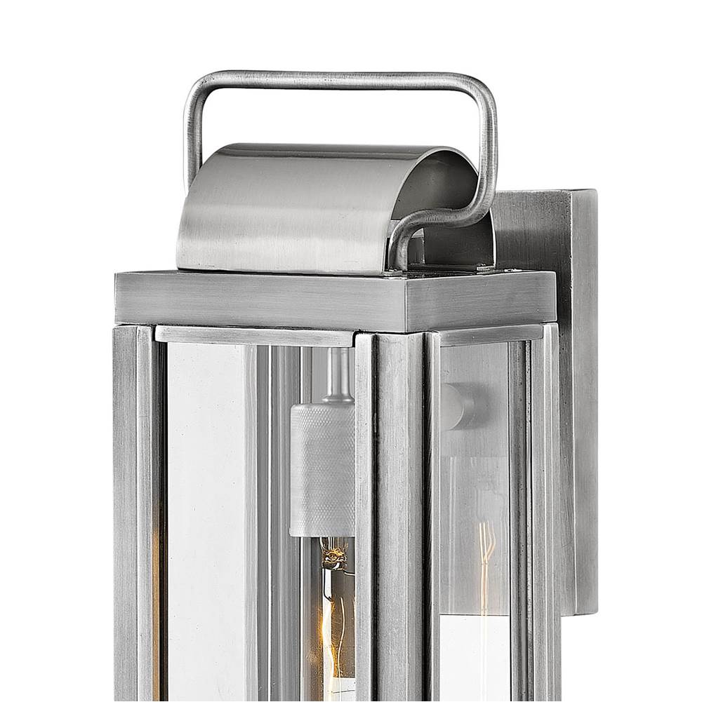Hinkley Lighting 2845AL-LL Antique Brushed Aluminum Large Wall Mount Lantern Image 3