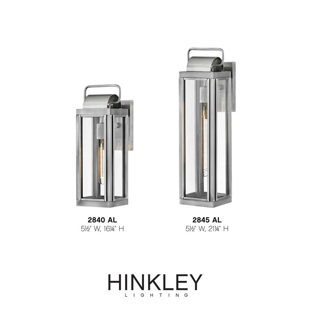 Hinkley Lighting 2845AL Antique Brushed Aluminum Large Wall Mount Lantern Image 2