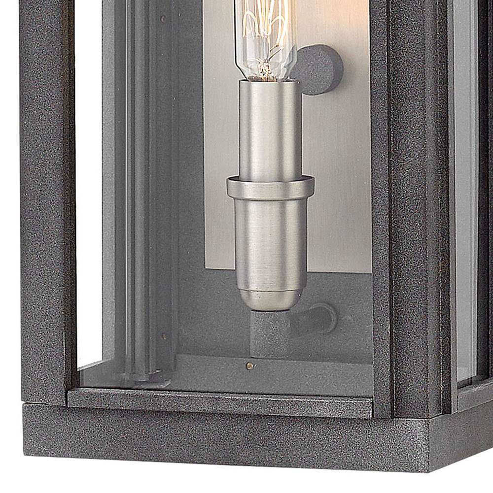 Hinkley Lighting 2910DZ-LL Aged Zinc Small Wall Mount Lantern Image 2