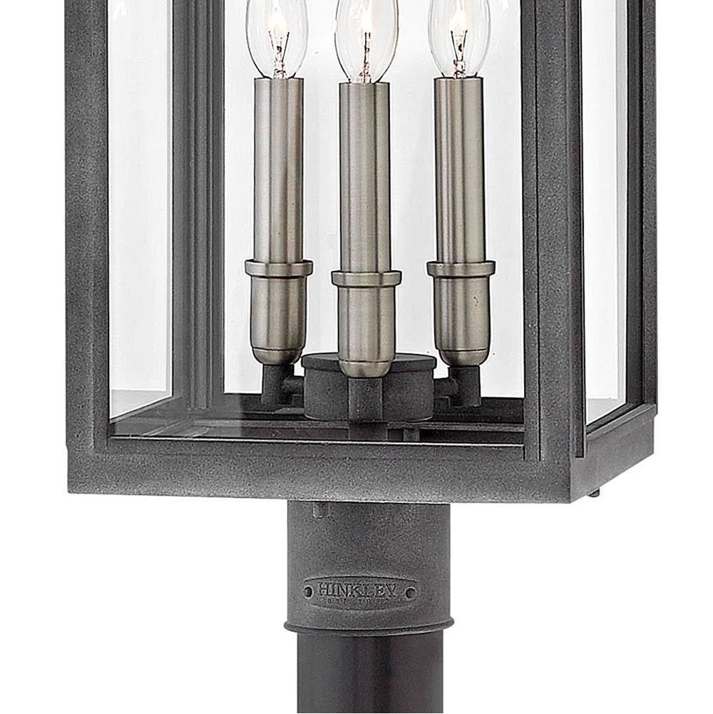 Hinkley Lighting 2911DZ-LL Aged Zinc Large Post Top Or Pier Mount Lantern Image 2