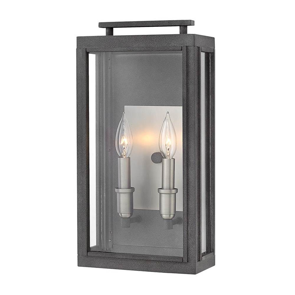 Hinkley Lighting 2914DZ Aged Zinc Medium Wall Mount Lantern Image 1