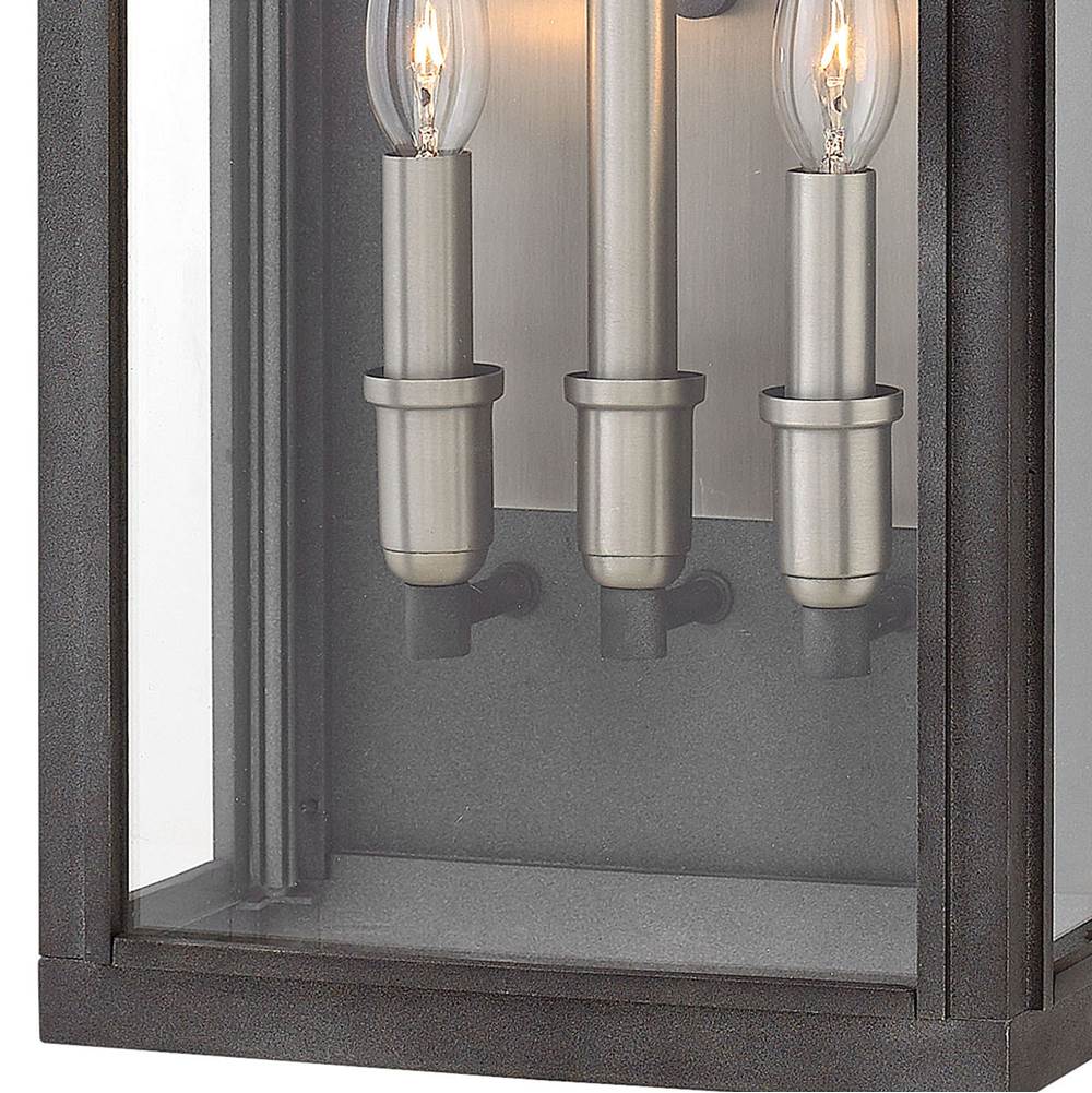 Hinkley Lighting 2915DZ Aged Zinc Large Wall Mount Lantern Image 3
