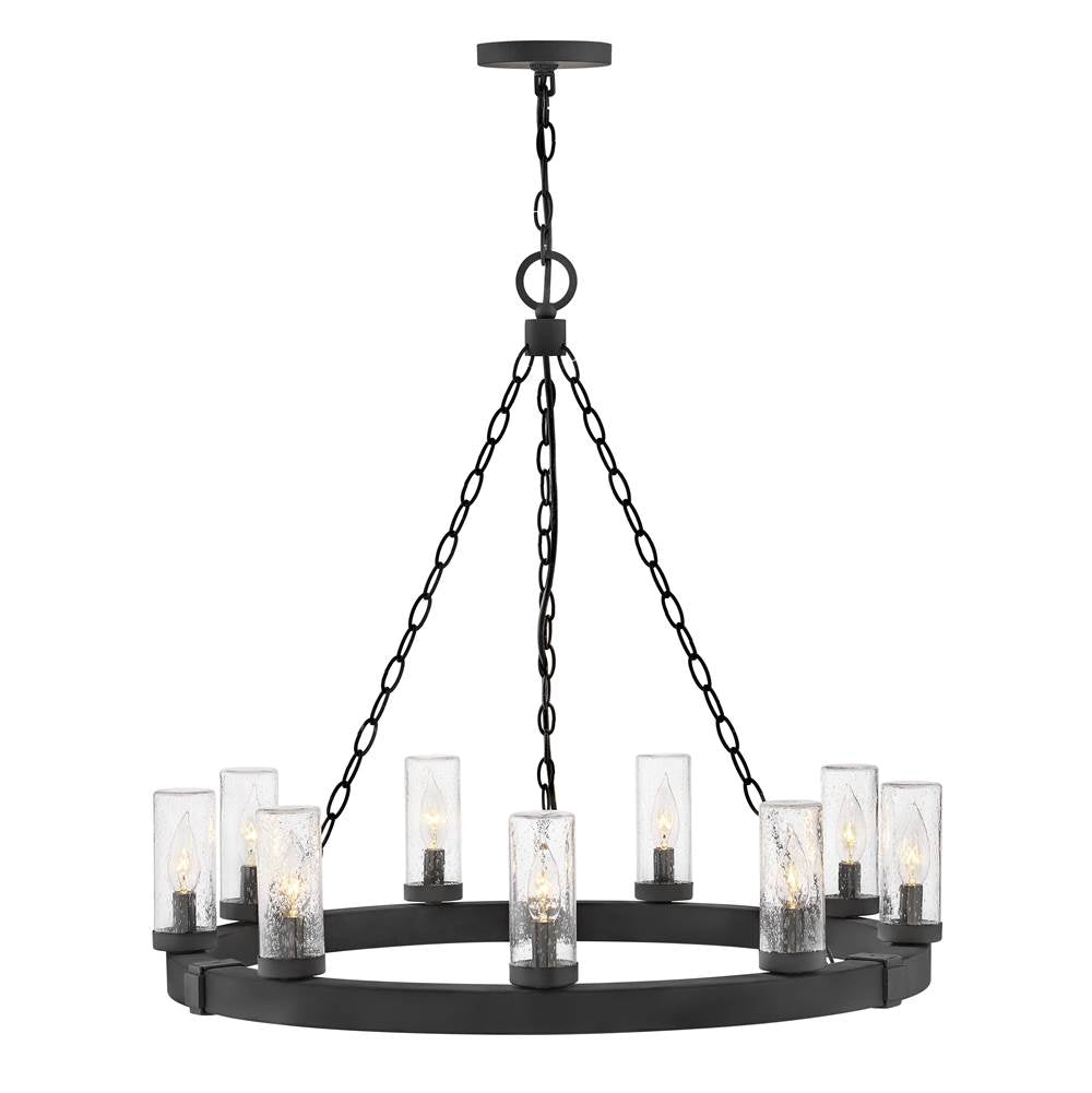 Hinkley Lighting 29208BK-LV Black Medium Single Tier Chandelier 12v Image 1