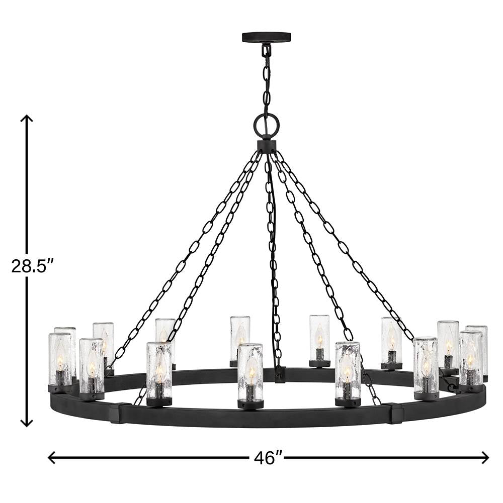 Hinkley Lighting 29209BK Black Extra Large Single Tier Image 3