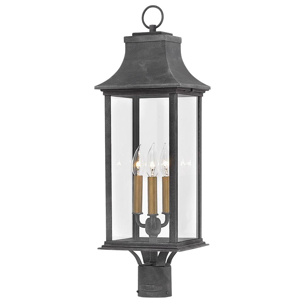 Hinkley Lighting 2931DZ-LL Aged Zinc Large Post Top Or Pier Mount Lantern Image 1