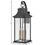 Hinkley Lighting 2938DZ-LL Aged Zinc Extra Large Wall Mount Lantern Image 2