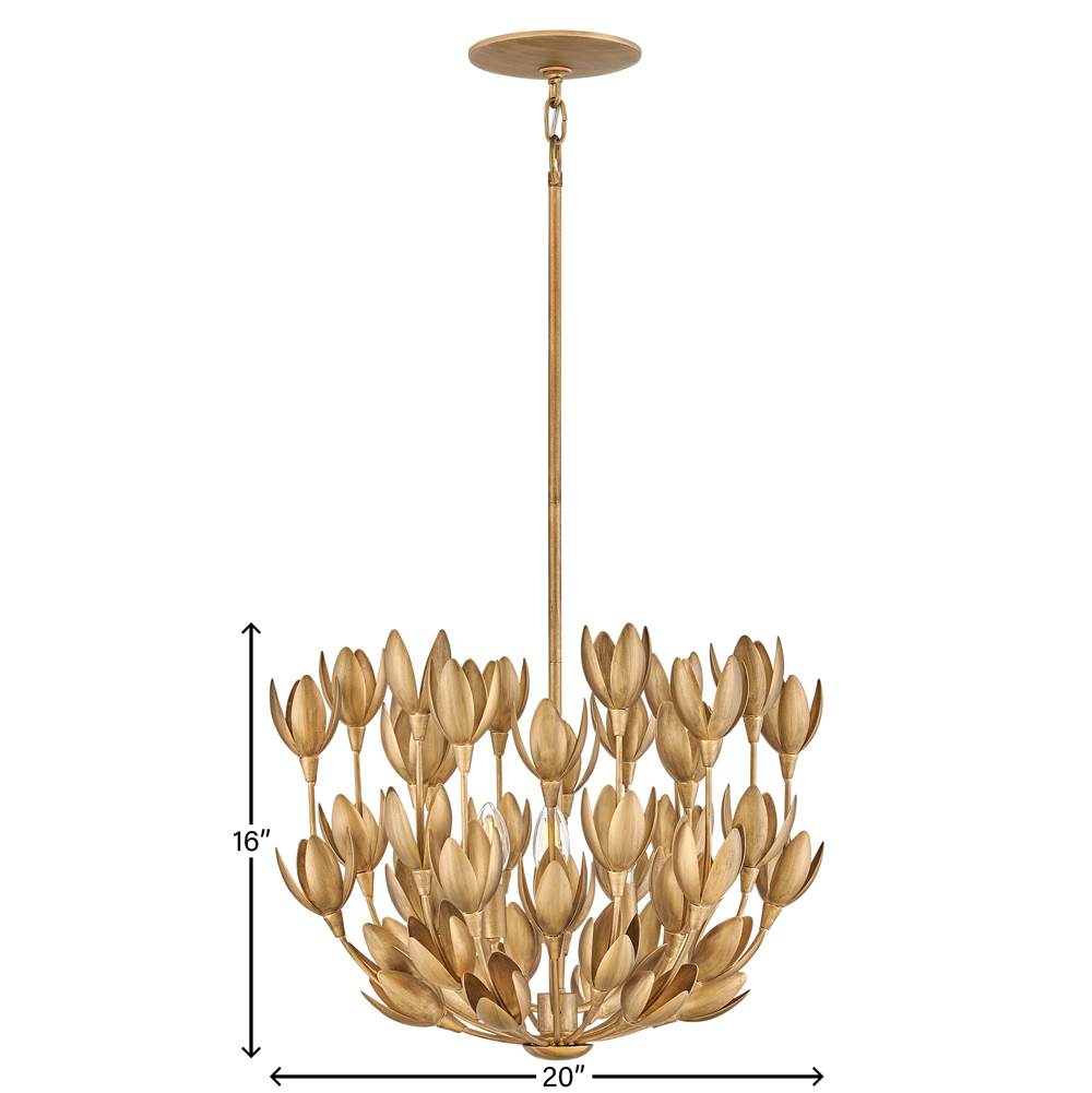 Hinkley Lighting 30011BNG Burnished Gold Medium Single Tier Pendant Image 3