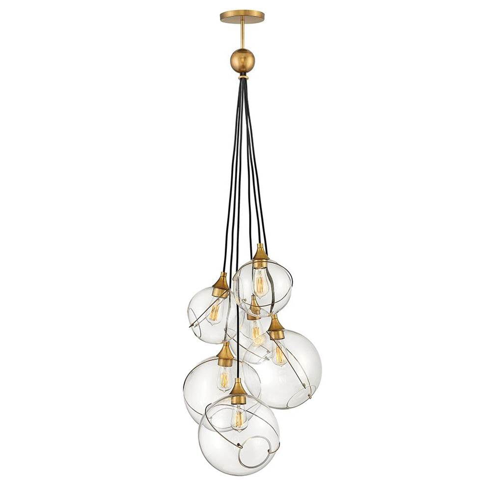 Hinkley Lighting 30306HBR Heritage Brass Six Light Multi Tier Image 1