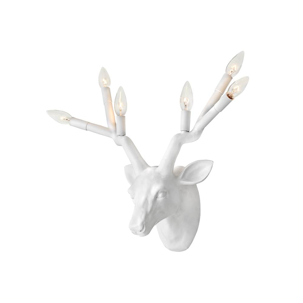 Hinkley Lighting 30602CI Chalk White Six Light Sconce Image 4
