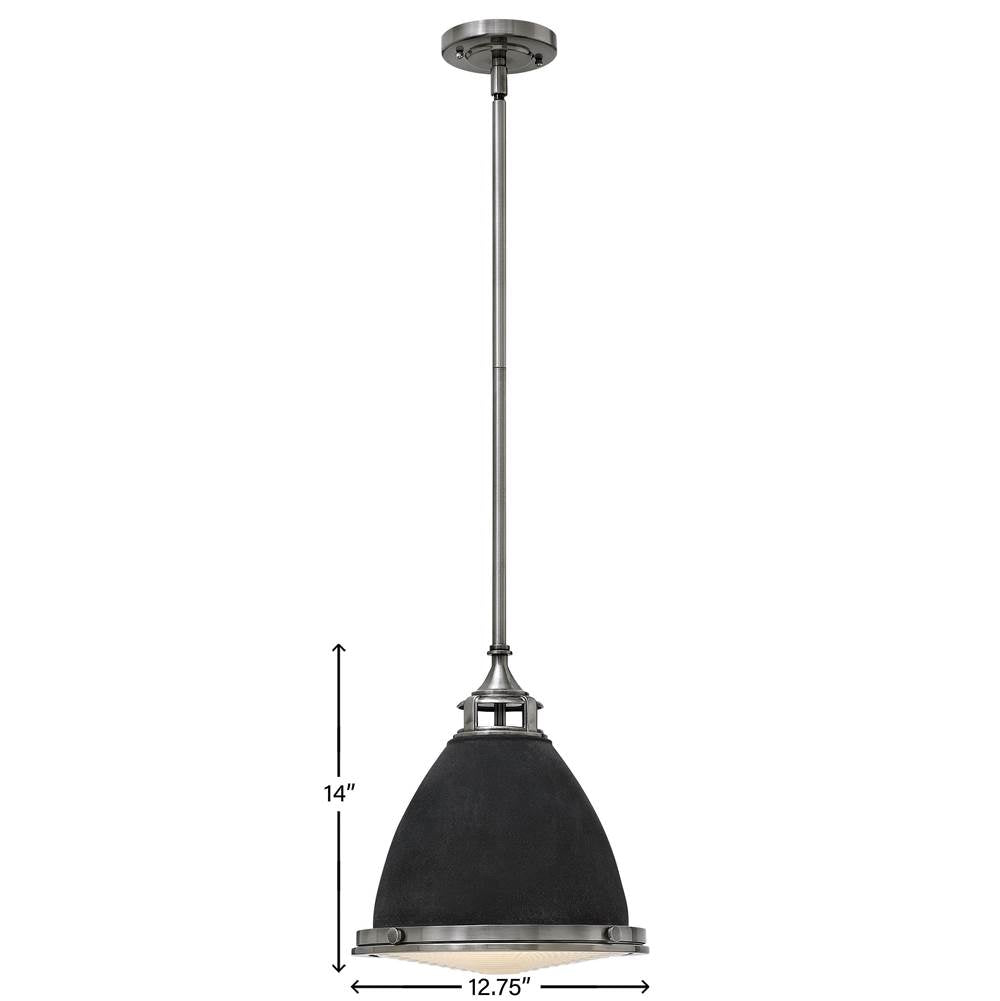 Hinkley Lighting 3126DZ Aged Zinc Medium Pendant Image 3