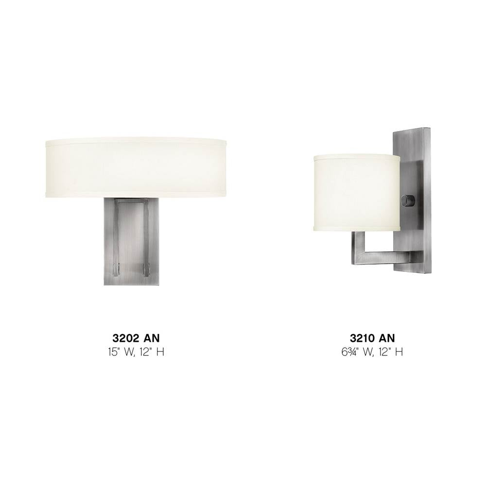 Hinkley Lighting 3202AN Antique Nickel Two Light Sconce Image 2