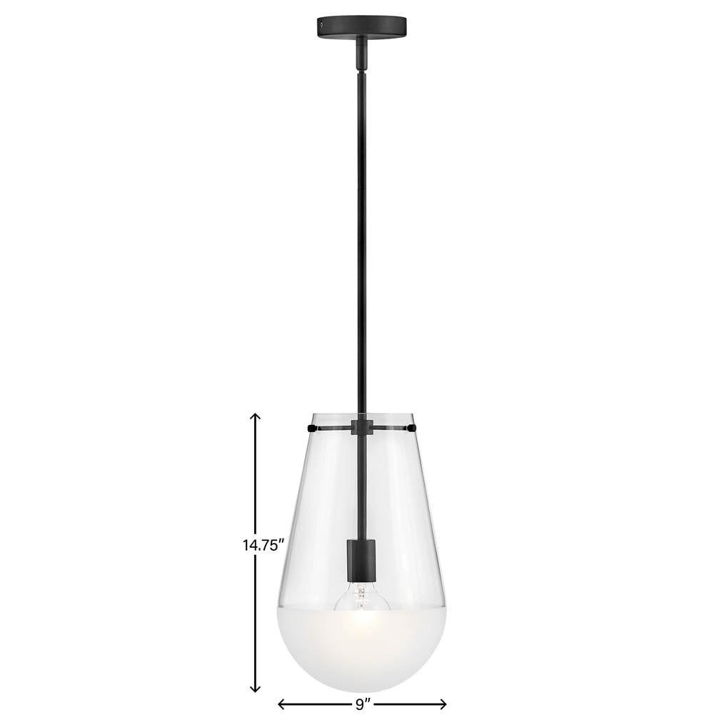 Hinkley Lighting 32087BK Black Small Pendant Image 4