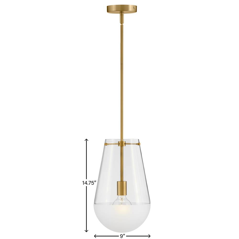Hinkley Lighting 32087LCB Lacquered Brass Small Pendant Image 3