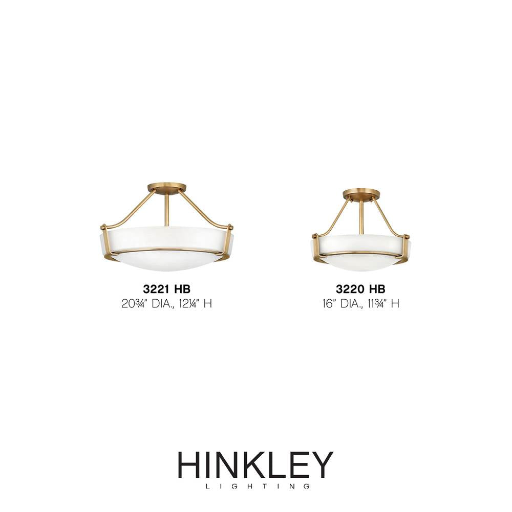 Hinkley Lighting 3220HB Heritage Brass Medium Semi-flush Mount Image 2