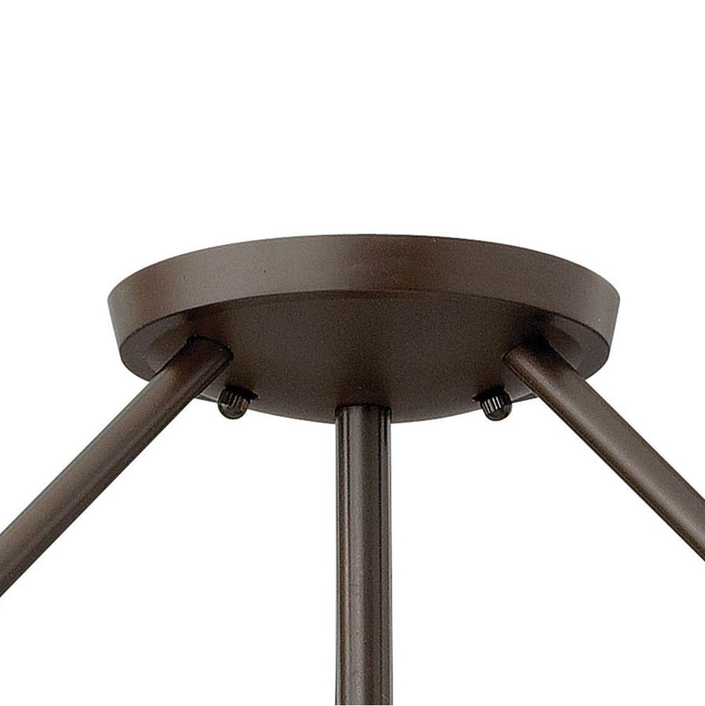 Hinkley Lighting 3221OB-WH Olde Bronze with Etched White glass Large Semi-flush Mount Image 4