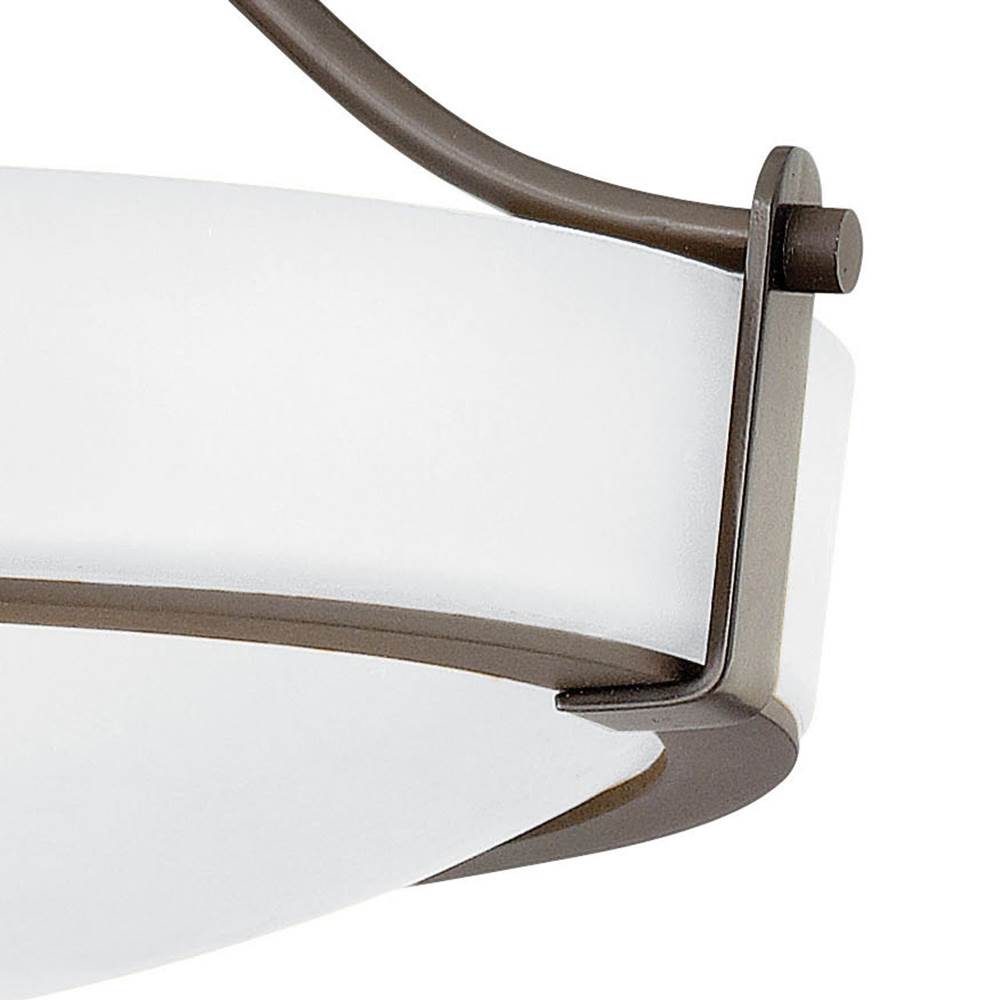 Hinkley Lighting 3221OB-WH Olde Bronze with Etched White glass Large Semi-flush Mount Image 3