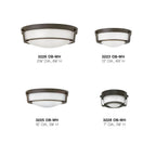 Hinkley Lighting 3225OB-WH Olde Bronze with Etched White glass Medium Flush Mount Image 2