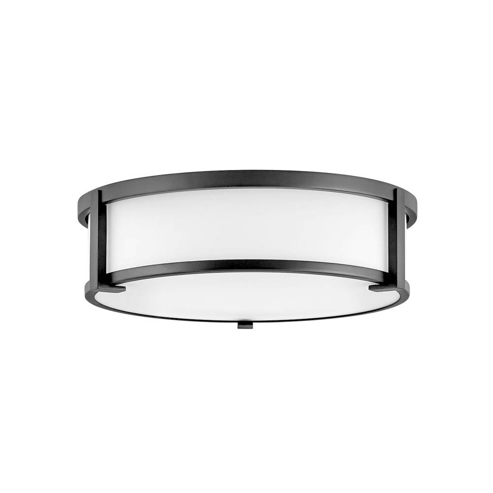 Hinkley Lighting 3243BK Black Large Flush Mount Image 1